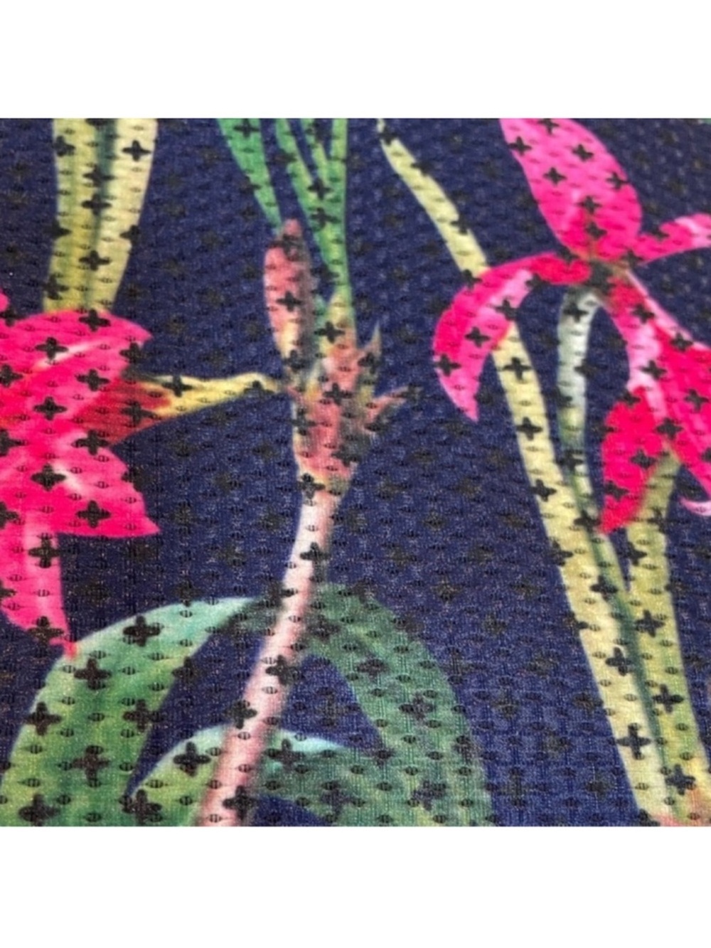 Pink Martini the tropical dress shortsleeved floral print navy dress size small - Picture 11 of 16